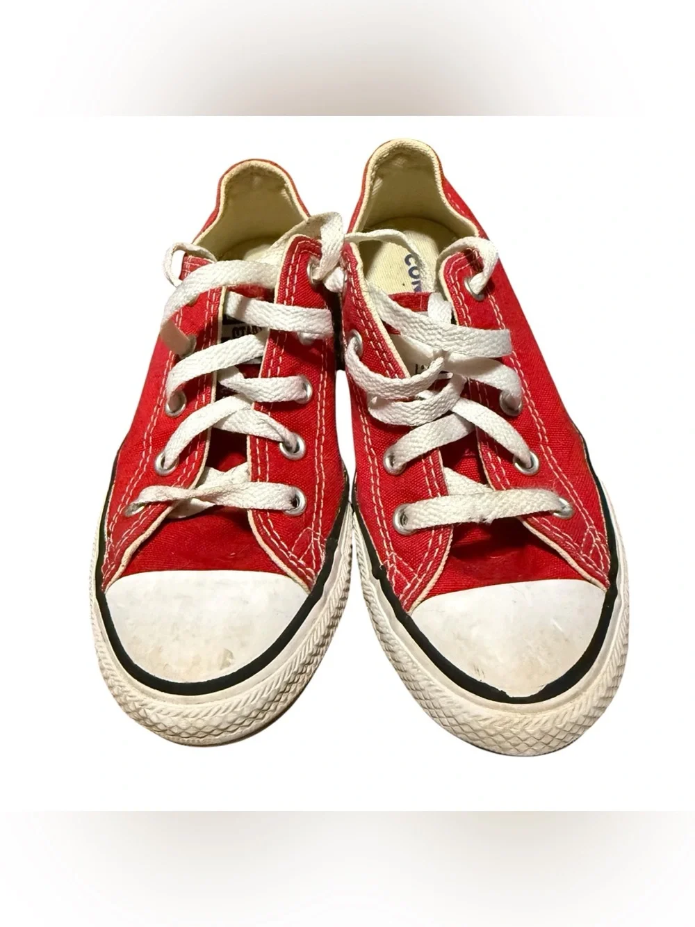 Converse Chuck Taylor All Star Low Top Kids Red Sneakers Size 13 Youth
